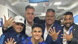 La provocadora celebración del presidente de la AFA tras la goleada de Argentina sobre Chile