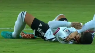 Matías de los Santos salió lesionado a los 13 minutos de juego ante Pereira en la Copa