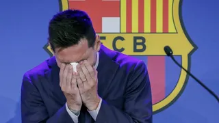 ¡Conmovedor! Lionel Messi estalló en llanto en su última rueda de prensa en FC Barcelona