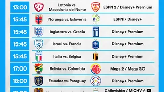Partidos de hoy, jueves 10 de octubre: Horarios y cómo ver fútbol en vivo