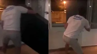 ¡Se volvió loco! Hincha croata tiró sofa por la ventana tras pase a semifinal en el Mundial