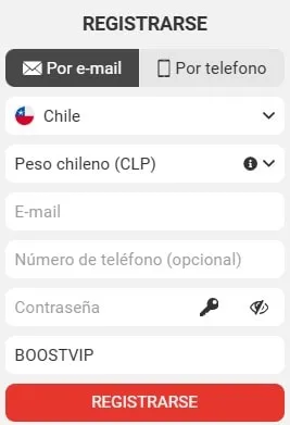 Registro en Megapari