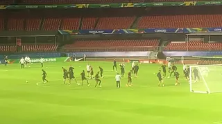 La Roja reconoció la cancha del Estadio Morumbí