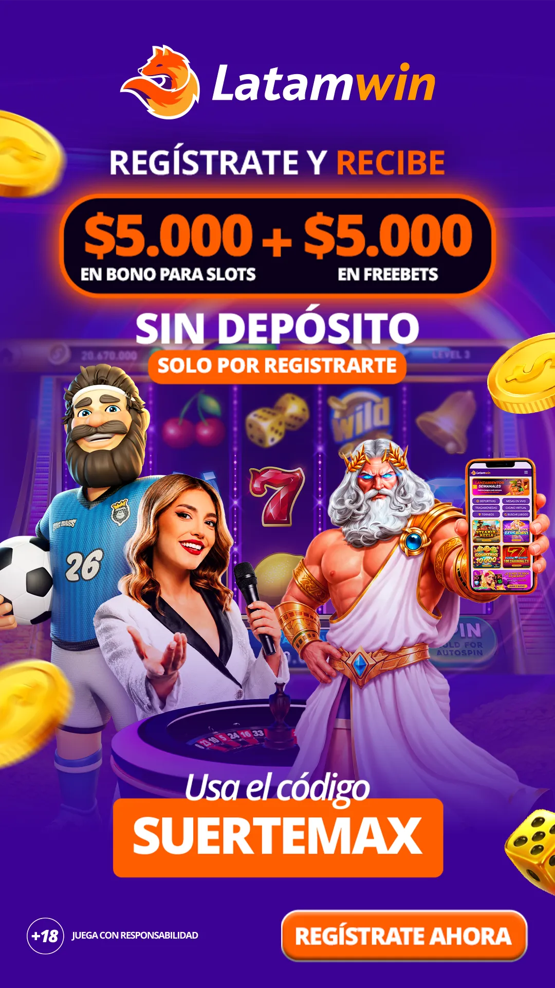 promoción latamwin bienvenida sin depósito