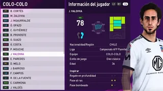 Las valoraciones de los jugadores de Colo Colo en el PES 2020
