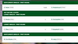 Wimbledon suspendió el estreno de Nicolás Jarry