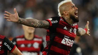 La euforia de Vidal por darle el triunfo a Flamengo en el clásico ante Botafogo