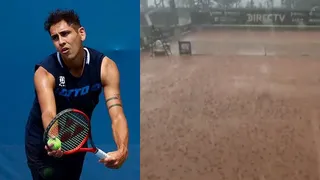 Alejandro Tabilo venció a Benjamin Lock en Bogotá con un aguacero incluido