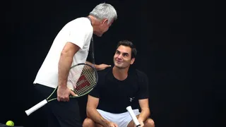 Roger Federer se robó las miradas en el entrenamiento del Team Europa en la Copa Laver