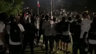 La celebración de Colo Colo junto a sus hinchas en el Estadio Monumental