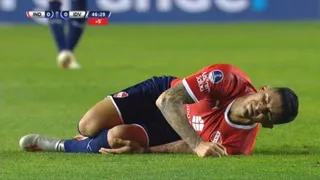 Pablo Hernández salió lesionado en triunfo de Independiente en la Copa Sudamericana