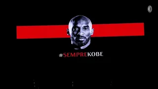 El emotivo homenaje de AC Milan a Kobe Bryant en el Estadio San Siro