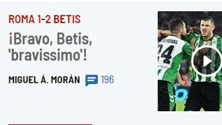 Prensa española elogió a un “salvador” Claudio Bravo tras el triunfo de Betis sobre Roma