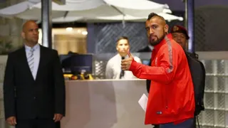 La llegada de la selección chilena a su hotel en Lima