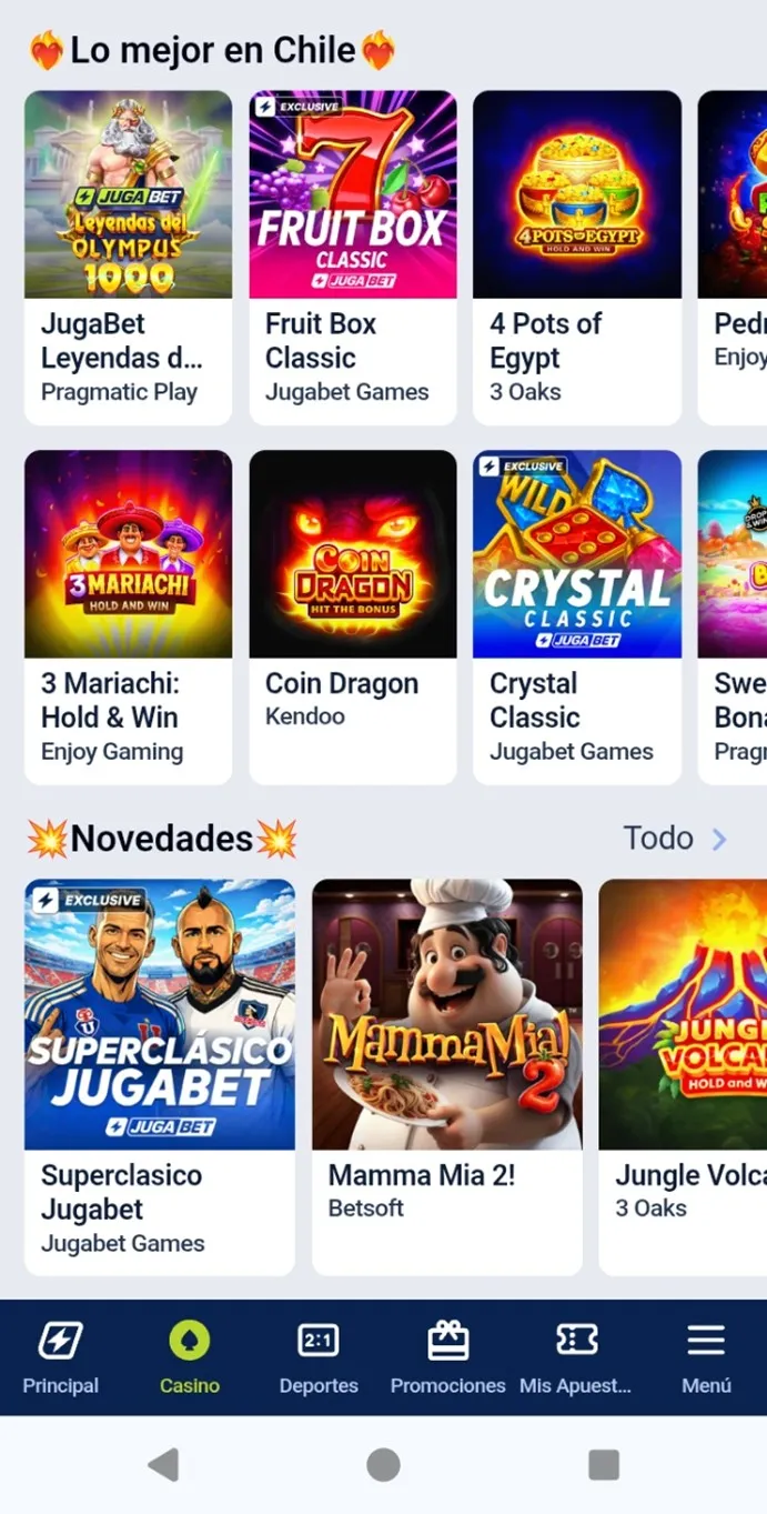 Jugabet Chile-Tragamonedas