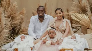 Usain Bolt presentó a sus gemelos de nombres muy particulares