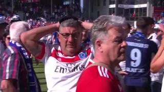 Hinchas de Hamburgo festejaron anticipadamente en cancha un ascenso que se frustró
