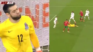 El error del arquero de Azerbaiyán que causó un autogol favorable a Portugal