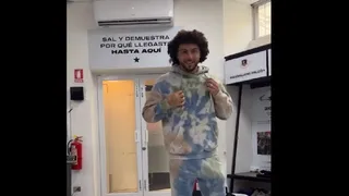 Juan Martín Lucero bromeó a Maximiliano Falcón por su colorida vestimenta