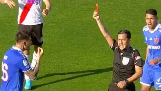 La jugada que significó tarjeta roja para Alvaro Brun