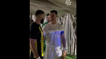 El amistoso reencuentro entre Cristiano y Benzema en Arabia Saudita