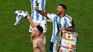 Sergio Agüero festejó como un seleccionado más el título de Argentina en Qatar