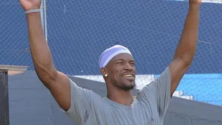 Jimmy Butler visitó el Cilindro de Avellaneda, estadio de Racing