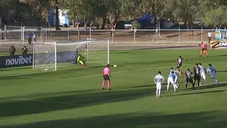 Gastón Rodríguez le dio un empujón a Magallanes al atajar un penal ante Curicó