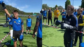 ¿Quién ganó? Lukaku presentó combate de boxeo entre Lautaro Martínez y Antonio Conte