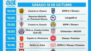 Partidos de hoy, sábado 12 de octubre: Horarios y cómo ver fútbol en vivo