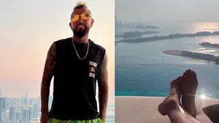 Arturo Vidal disfruta vacaciones de lujo en Dubai