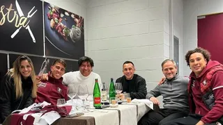 Diego Valencia disfrutó la visita de Iván Zamorano y Fabián Orellana en Italia