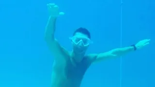 “Llámame Neptuno”: Cristiano Ronaldo se sumergió 14 metros bajo el mar en sus vacaciones