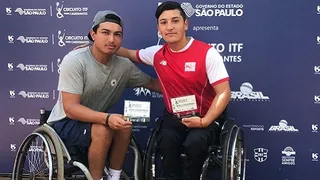 A octavos: Cataldo y Sepúlveda lograron sufrido triunfo en el dobles del tenis paralímpico