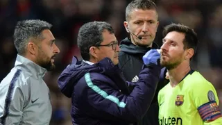 Messi será examinado el jueves por el violento golpe que recibió de Chris Smalling