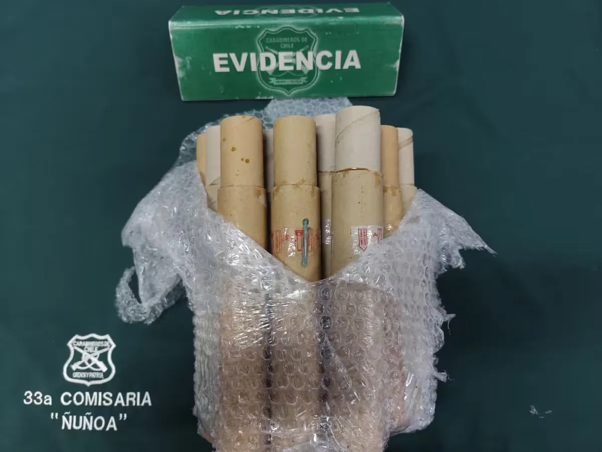 Mochila incautada en el Nacional / ©Carabineros.
