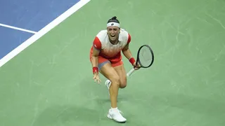 Ons Jabeur celebró con emoción su paso a la final del US Open tras batir a Caroline García
