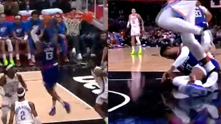Paul George hizo una clavada espectacular y luego se lesionó gravemente
