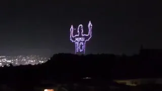 Lionel Messi recibió un gran homenaje con show de drones en El Salvador