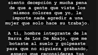 Periodista denunció que barrista de Los de Abajo la botó al suelo y golpeó en el clásico universitario