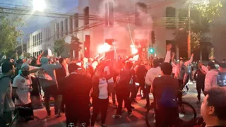 Arengazo de hinchas de Colo Colo en Talca terminó con 22 detenidos