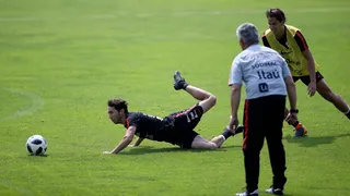La última práctica de la Roja en la ciudad Bad Waltersdorf en Austria