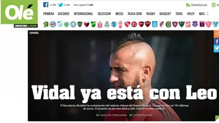 “Ya está con Messi”: Así reaccionó la prensa mundial por la llegada de Vidal a Barcelona