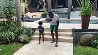 ¡Cayó el “Rayo”! Usain Bolt fue vencido en una carrera por su pequeño ahijado