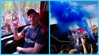 ¡Emotivo! Hinchas de la U llegaron en masa a despedir al equipo antes del decisivo duelo ante Lanús