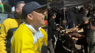 No estamos soñando: Barristas de Colo Colo y Bucaramanga vieron juntos el partido de Libertadores