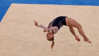Jade Carey se quedó con la medalla de oro en el ejercicio de suelo en la gimnasia artística