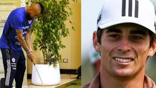 La reacción de Joaquín Niemann al ver a Vidal jugando minigolf