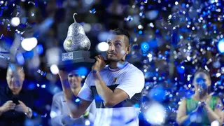 La celebración de Nick Kyrgios al conquistar el ATP de Acapulco