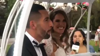 Llegada en carruaje y festejo al ritmo Axé: Los detalles de la boda de Mauricio Isla y Gala Caldirola